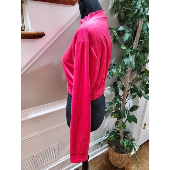 Akira Women's Solid Red 100% Polyester Long Sleeve Half Zip Front Top Size XL - Picture 5 of 11